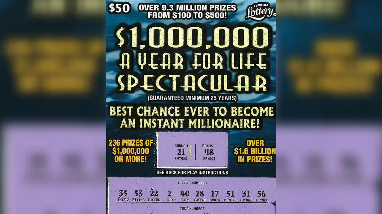 Florida Lottery unveils yet another $1 million scratch-off winner