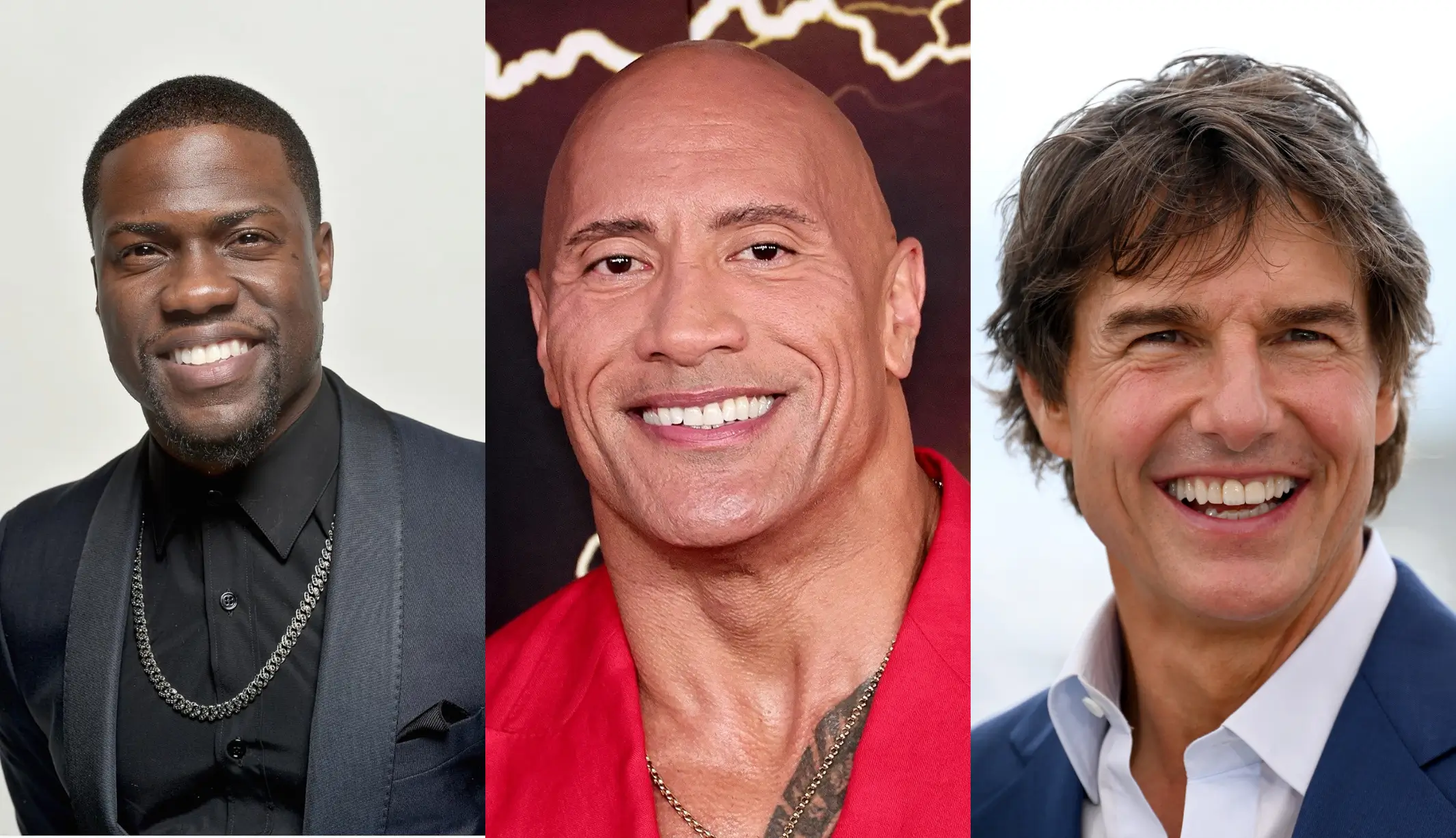 Kevin Hart, Tom Cruise, Dwayne Johnson