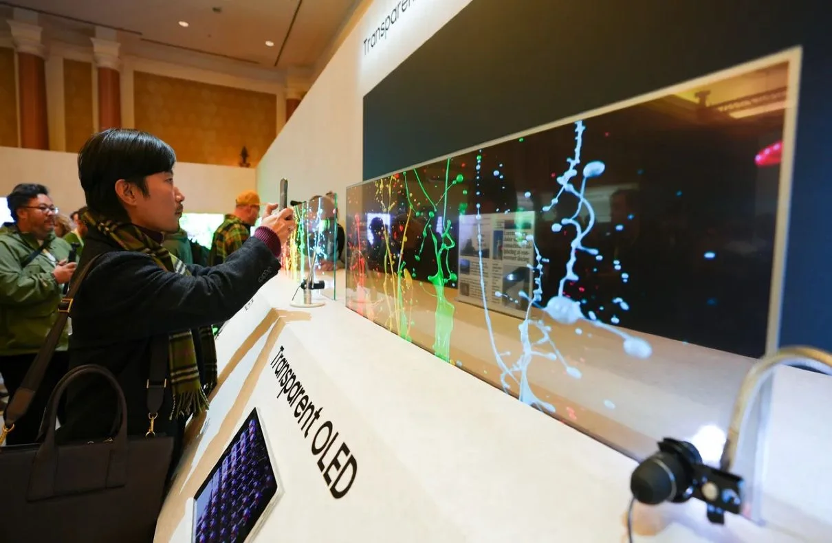 LG’s Transparent OLED TV at CES 2024