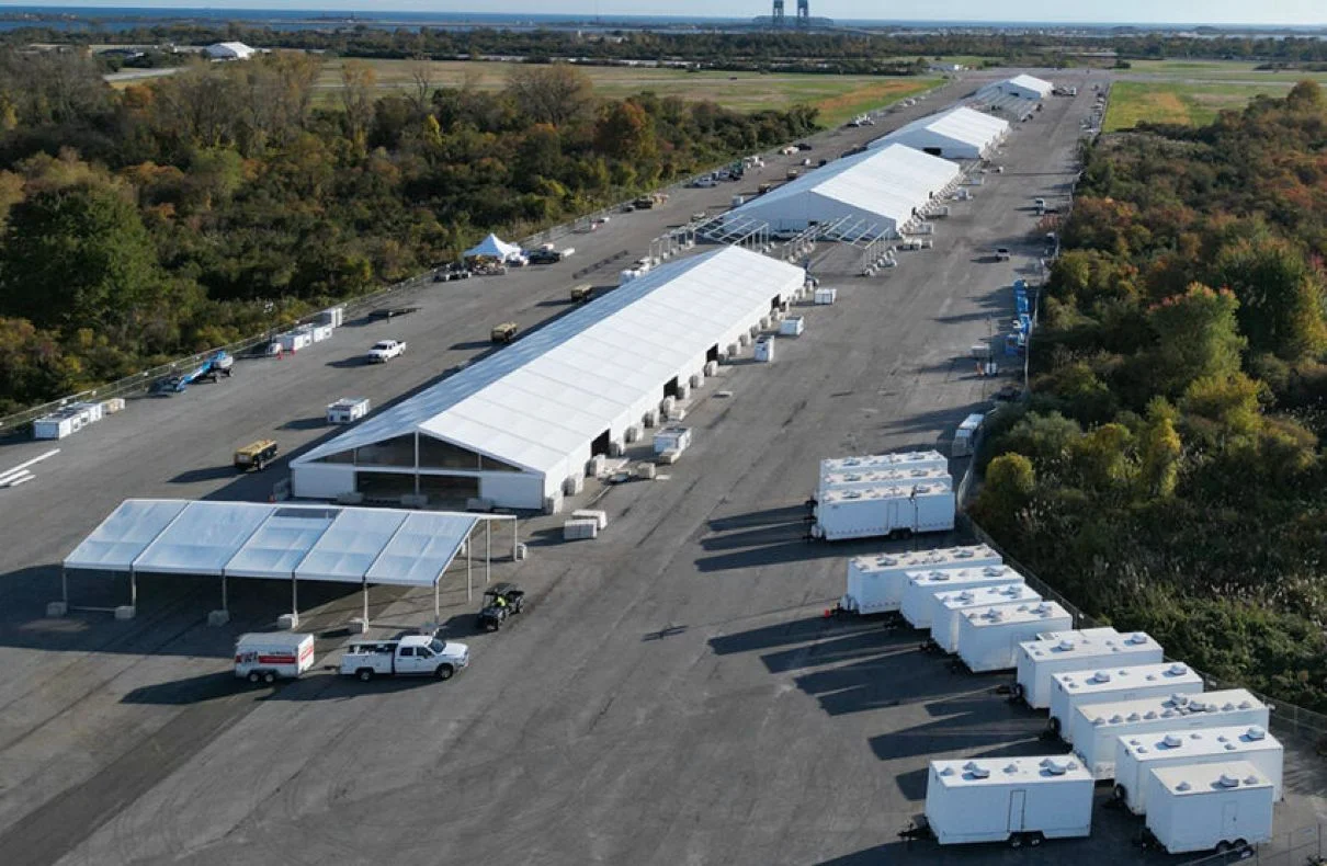 Migrants Rescued from the Storm at Floyd Bennett Field Shelter