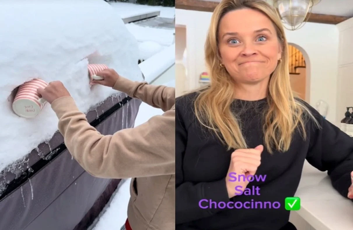 Reese Witherspoon's Epic Snow-eating Goes Viral