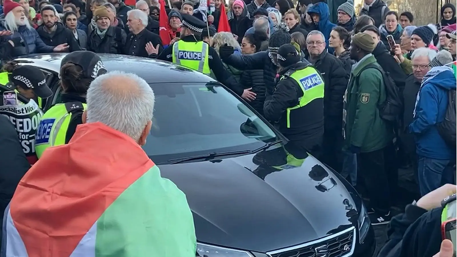 Pro-Palestine Protest in Edinburgh: Woman Arrested After Car Collision