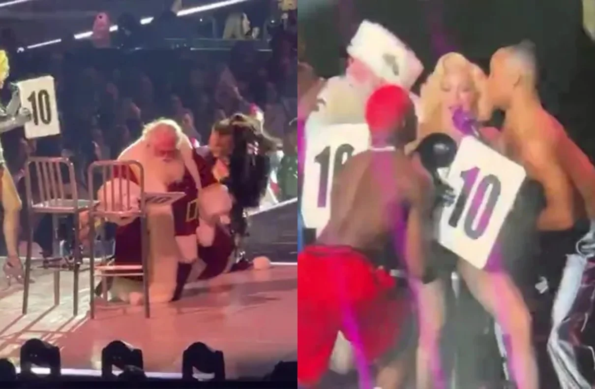 Madonna Hilarious Chair Fail at Seattle Concert