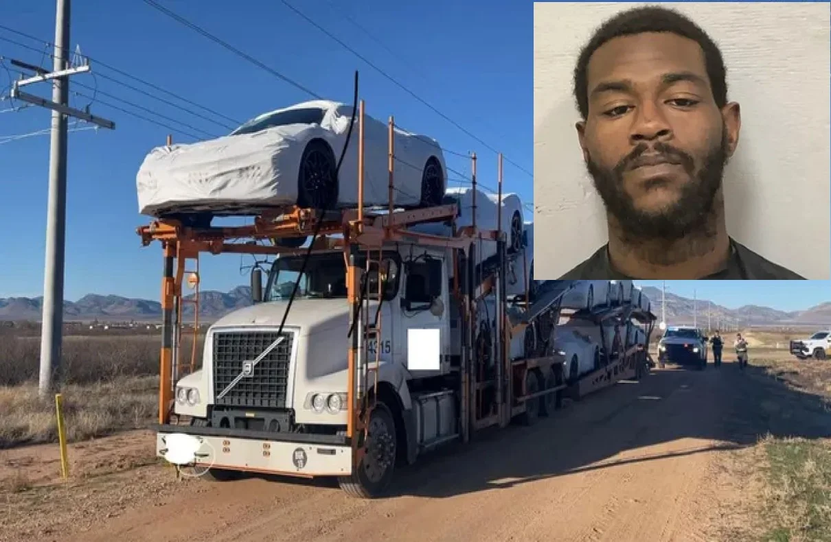 Man Steals Truck With 10 Brand New Corvettes After Prison Release