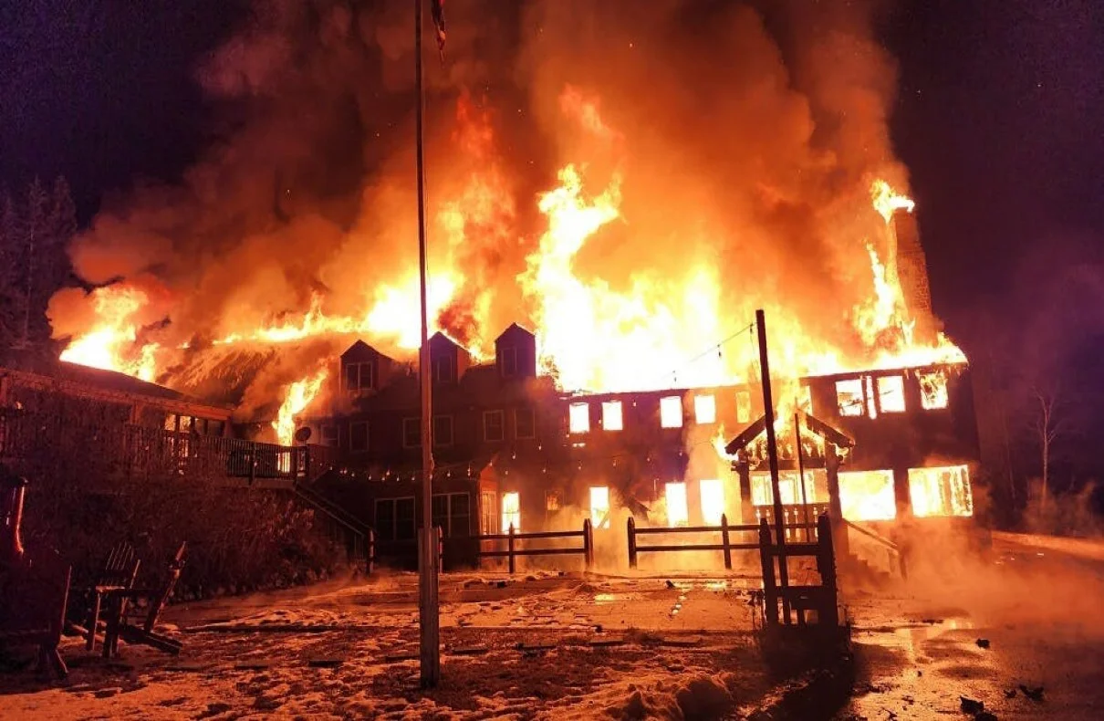 Massive Fire at Lutsen Lodge in Cook County