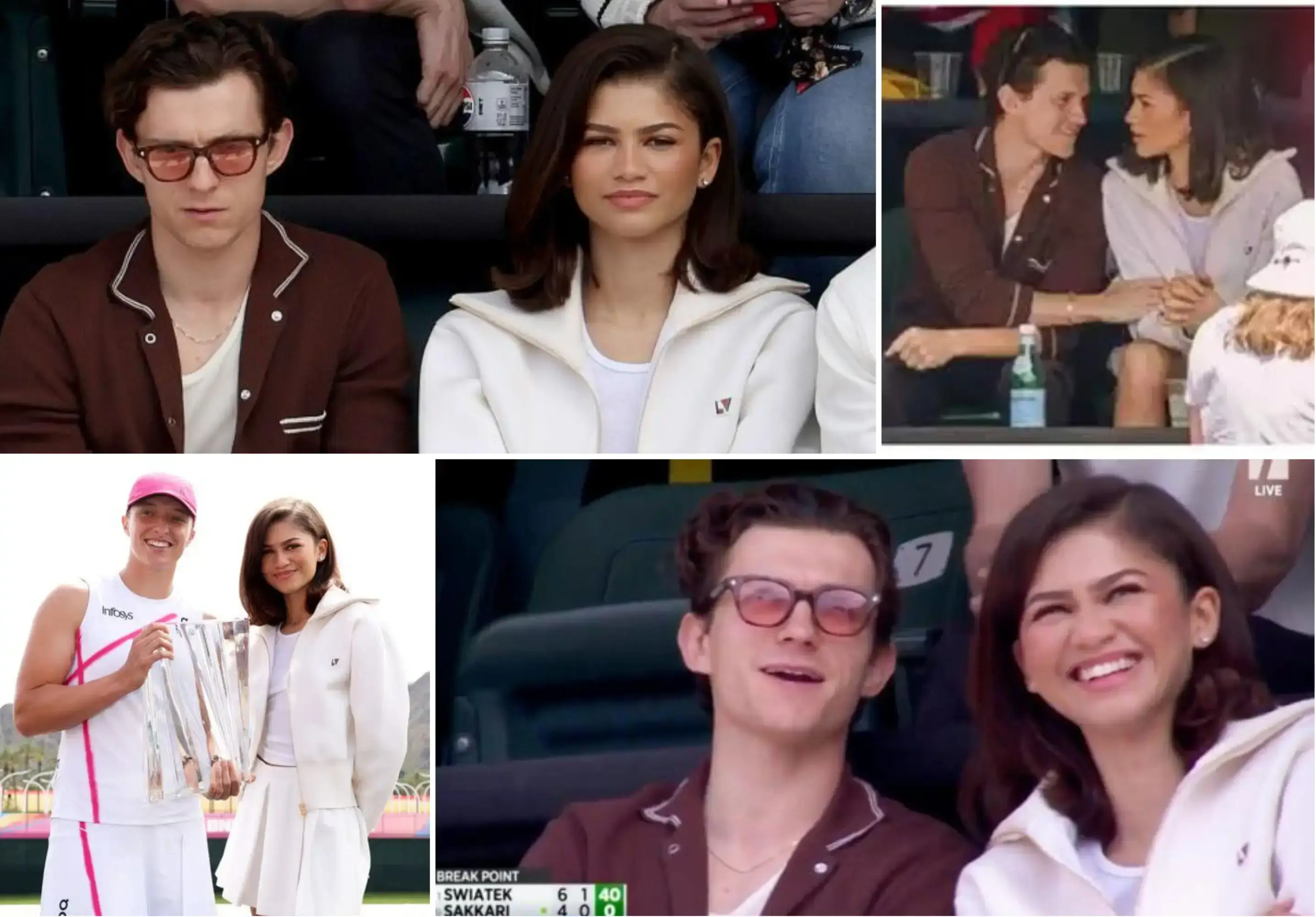 Zendaya and Tom Holland on a Tennis Date in California