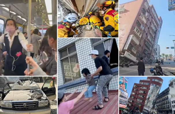 At least 7 people died and 700 injured in a devastating 7.4 magnitude Earthquake in Taiwan