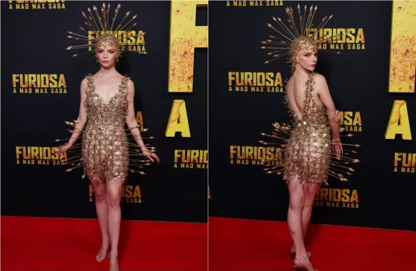 Anya Taylor-joy Stuns In Spiky Sheer Dress At 'furiosa' Premiere